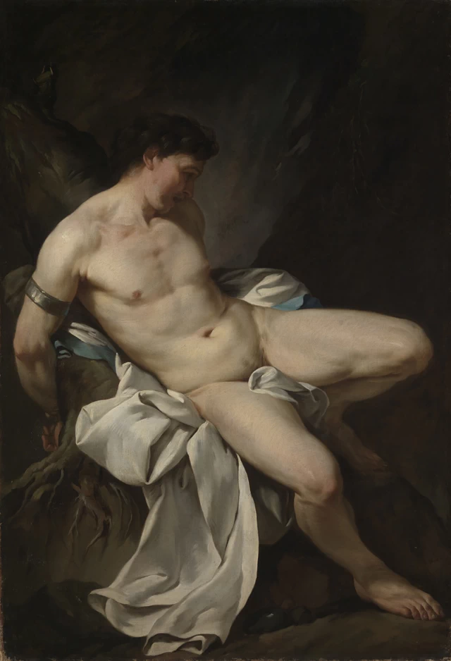 Nudo maschile seduto come Prometeo - Staatliche Kunsthalle Karlsruhe